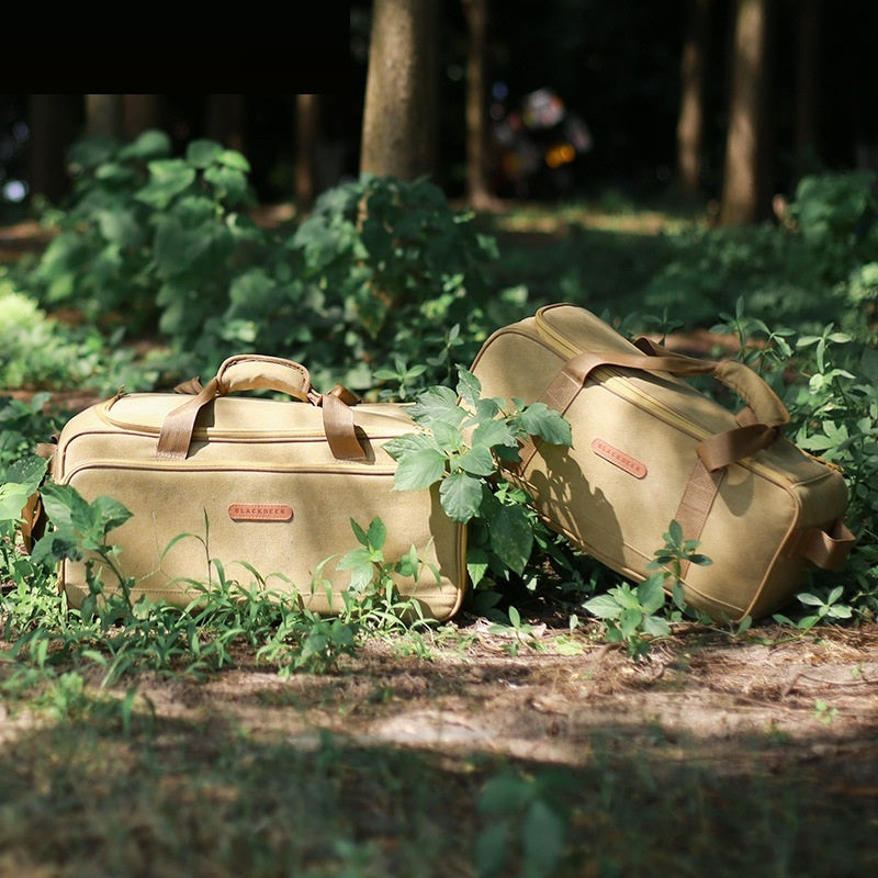 Outdoor Camping Cookware Set with Gas Stove and Picnic Bag